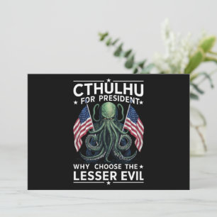 Grappige 2024 Verkiezingen Cthulhu Voor President  Kaart
