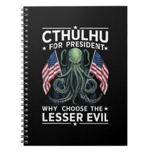 Grappige 2024 Verkiezingen Cthulhu Voor President  Notitieboek