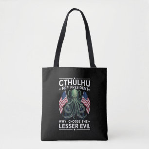 Grappige 2024 Verkiezingen Cthulhu Voor President  Tote Bag