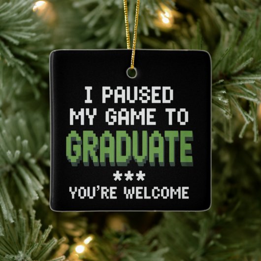 Grappige 2025 Gamer Afgestudeerde Afstuderen Keramisch Ornament (Boom)