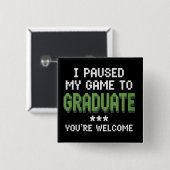 Grappige 2025 Gamer Afgestudeerde Afstuderen Vierkante Button 5,1 Cm (Voorkant /achterkant)