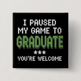 Grappige 2025 Gamer Afgestudeerde Afstuderen Vierkante Button 5,1 Cm