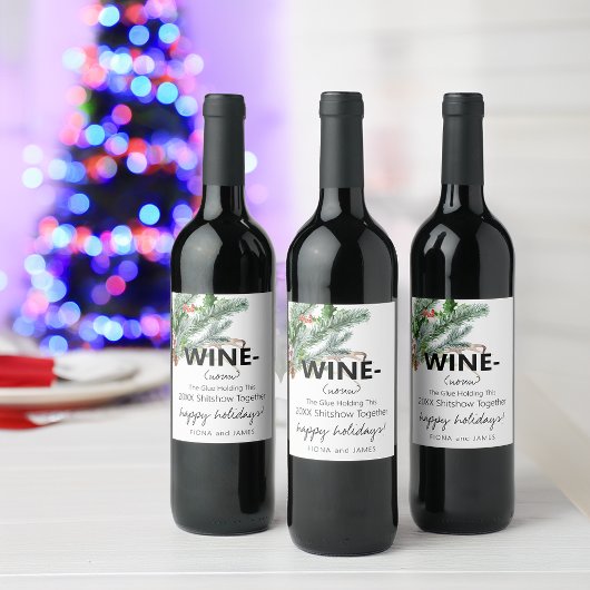 Grappige 2025 Wijn Lijm Houdt Ons Samen Groen Etiket