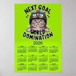 GRAPPIGE 2026 KALENDER VOLGENDE STOP WERELDHEersch Poster