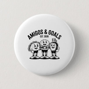 Grappige 2026 Voetbal Gastheer Mexico Usa Canada A Ronde Button 5,7 Cm