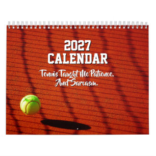 Grappige 2027 Tennis Kalender Voor Speler Coach Sp