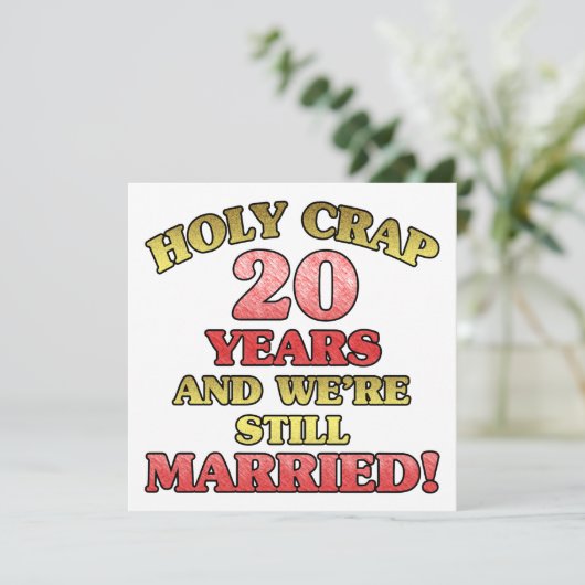 Grappige 20e verjaardag kaart (Staand voorkant)