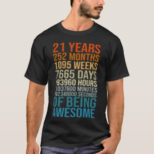 Grappige 21e verjaardag 21 Oude Meter 21 Jaar Oud T-shirt