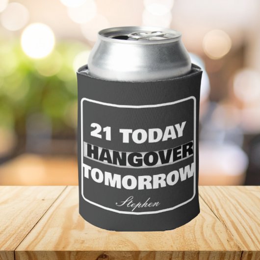Grappige 21e verjaardag drinken blikjeskoeler