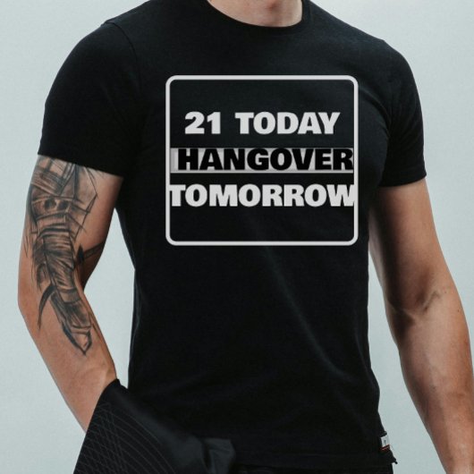 Grappige 21e verjaardag drinken t-shirt