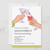 Grappige 22e verjaardag Uitnodigingen Cocktail (Voorkant)