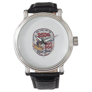 Grappige 250e 4 juli Hot Dog Dachshund Horloge