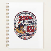 Grappige 250e 4 juli Hot Dog Dachshund Planner (Voorkant)