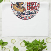 Grappige 250e 4 juli Hot Dog Dachshund Theedoek (Gevouwen)