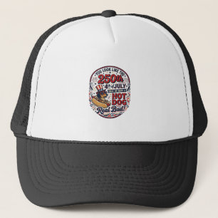 Grappige 250e 4 juli Hot Dog Dachshund Trucker Pet