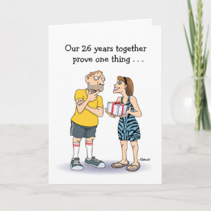 Grappige 26e Jubileum Kaart: Liefde Kaart
