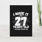 Grappige 27e verjaardag citaat sarcastisch 27 jaar kaart (Voorkant)