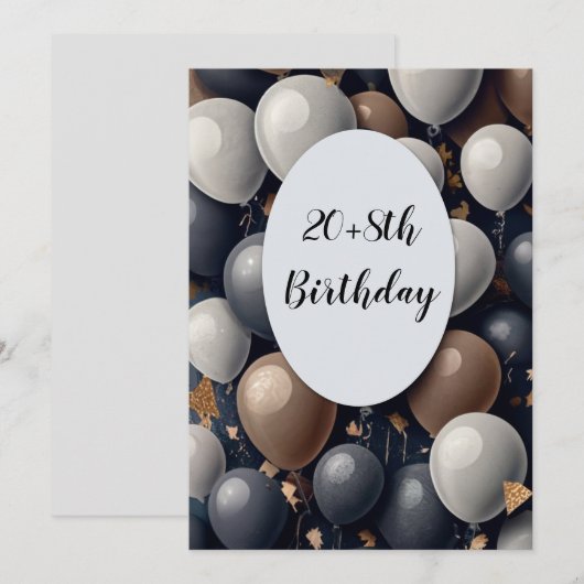 Grappige 28e kaart (Voorkant / Achterkant)