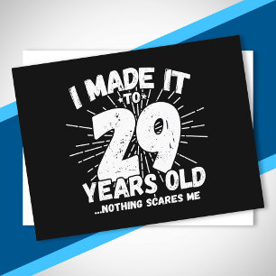 Grappige 29e verjaardag citaat sarcastisch 29 jaar briefkaart
