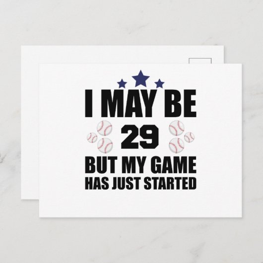 Grappige 29e Verjaardag Honkbal Fan 29 Jaar Oud Ve Briefkaart (Voorkant / Achterkant)