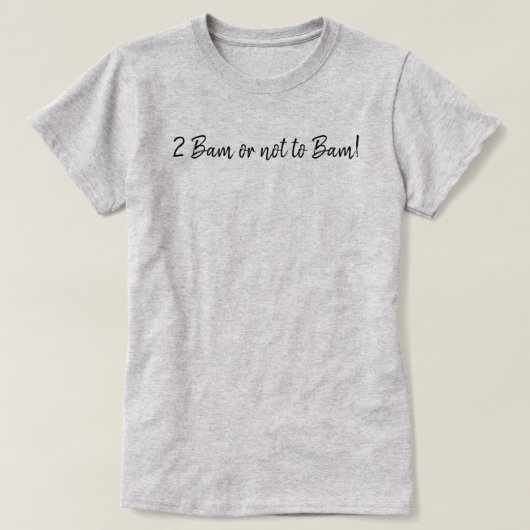 Grappige 2 Bam Of Niet Bam Mahjong Script T-shirt (Design voorkant)