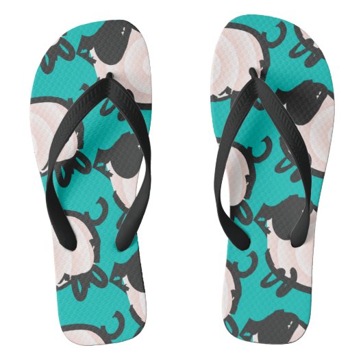 Grappige 2 Varkens Jaar Verjaardag Kies Kleur Man Teenslippers (Voetbed)