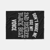 Grappige 2e graad tweede zwarte band karate fleece deken (Voorkant (Horizontaal))
