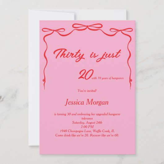 Grappige 30e bewerkbare printbare verjaardagsuitno kaart (Voorkant)