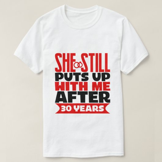 grappige 30e Jubileum Husband T-shirt (Design voorkant)