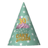 Grappige 30e verjaardag taart Smash Paper Party Pe Feesthoedjes (Voorkant)