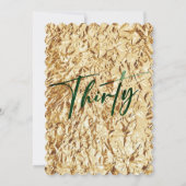 Grappige 30e verjaardag uitnodiging Sparkly Emeral (Achterkant)