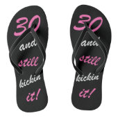 Grappige 30e verjaardag voor vrouwen teenslippers (Voetbed)