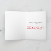 Grappige 30ste verjaardag, grote rode, zwarte teks kaart (Binnen)