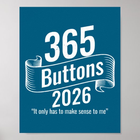 Grappige 365 knoppen Meme Poster (Voorkant)