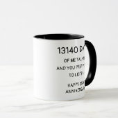 Grappige 36e trouwdag koffie mok (Voorkant rechts)