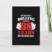 Grappige 38e verjaardag koppels 38 jaar getrouwd kaart (Voorkant)