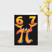 Grappige 3.14 67 6 7 meme ontwerp schattige wiskun kaart (Gele Bloem)