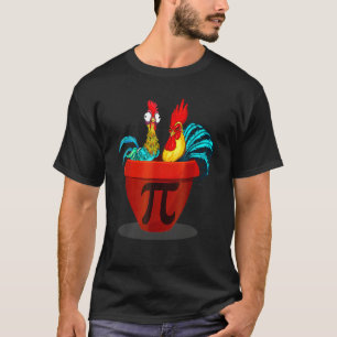 Grappige 3 14 Kip Pot Pi Dag Taart Wiskunde Liefhe T-shirt