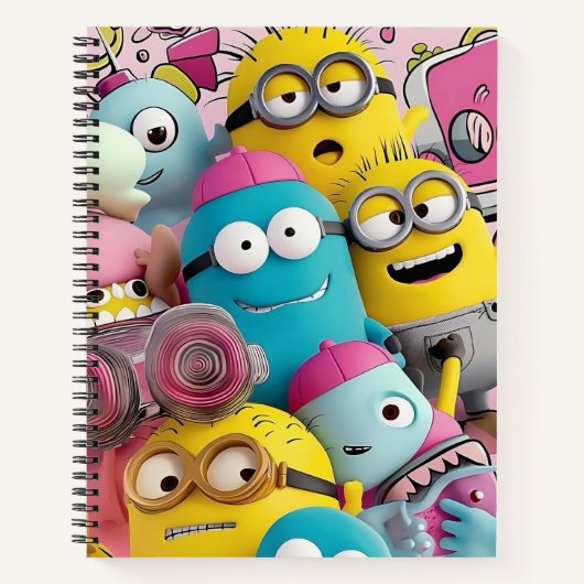 Grappige 3D gezichten Notitieboek (Voorkant)