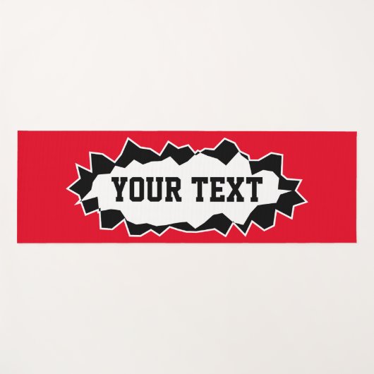 Grappige 3D yogamat met gepersonaliseerde naam of  (Voorkant (horizontaal))