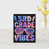 Grappige 3e klas vibes tie Dye terug naar school e Kaart (Gele Bloem)