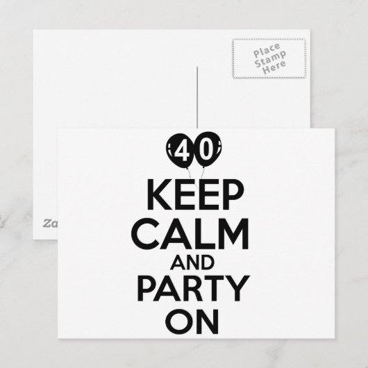 Grappige 40 jaar oude design briefkaart (Voorkant / Achterkant)