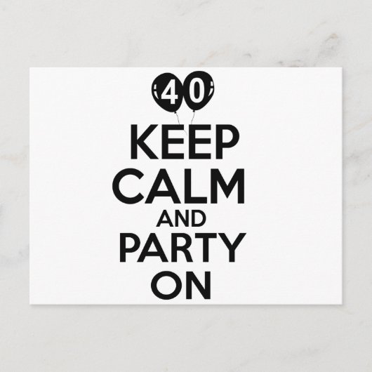 Grappige 40 jaar oude design briefkaart (Voorkant)