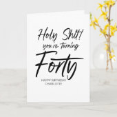 Grappige 40e Gelukkige Verjaardag Fortieth voor Vr Kaart (Gele Bloem)