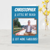 Grappige 40e verjaardag foto kaart (Gele Bloem)