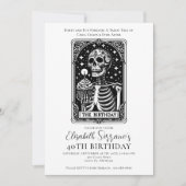 Grappige 40e verjaardag Gothic Tarot Zwart Kaart (Voorkant)