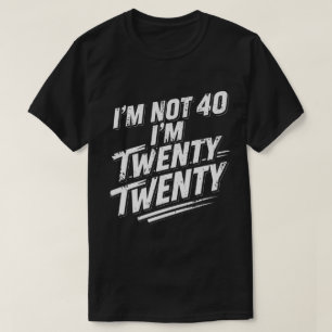 Grappige 40e verjaardag Grungy atletische stijl T-shirt