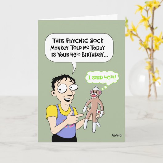 Grappige 40e verjaardag kaart (Gele Bloem)