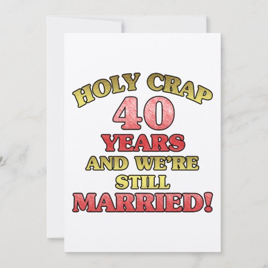 Grappige 40e verjaardag kaart (Voorkant)