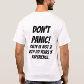 Grappige 40e verjaardag leeftijds grap t-shirt (Achterkant)
